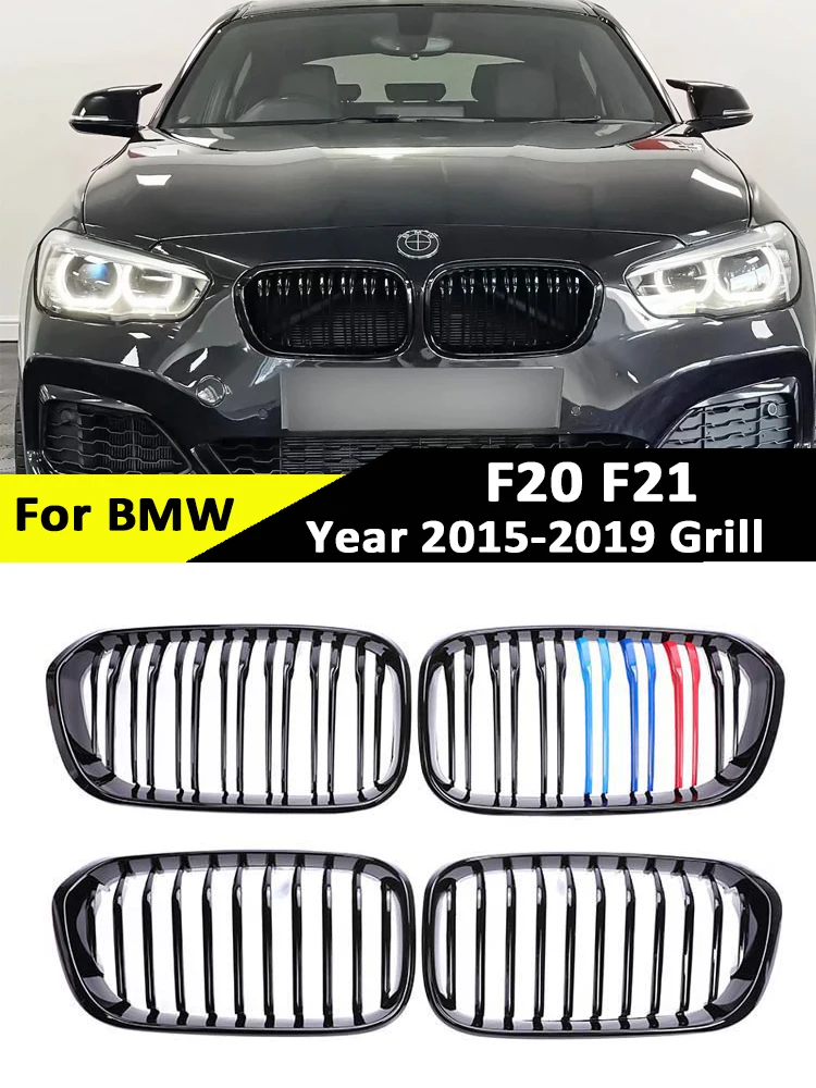 Крышка решетки радиатора для BMW 1 серии F20 F21 LCI 2015-2019 углеродное волокно двойная