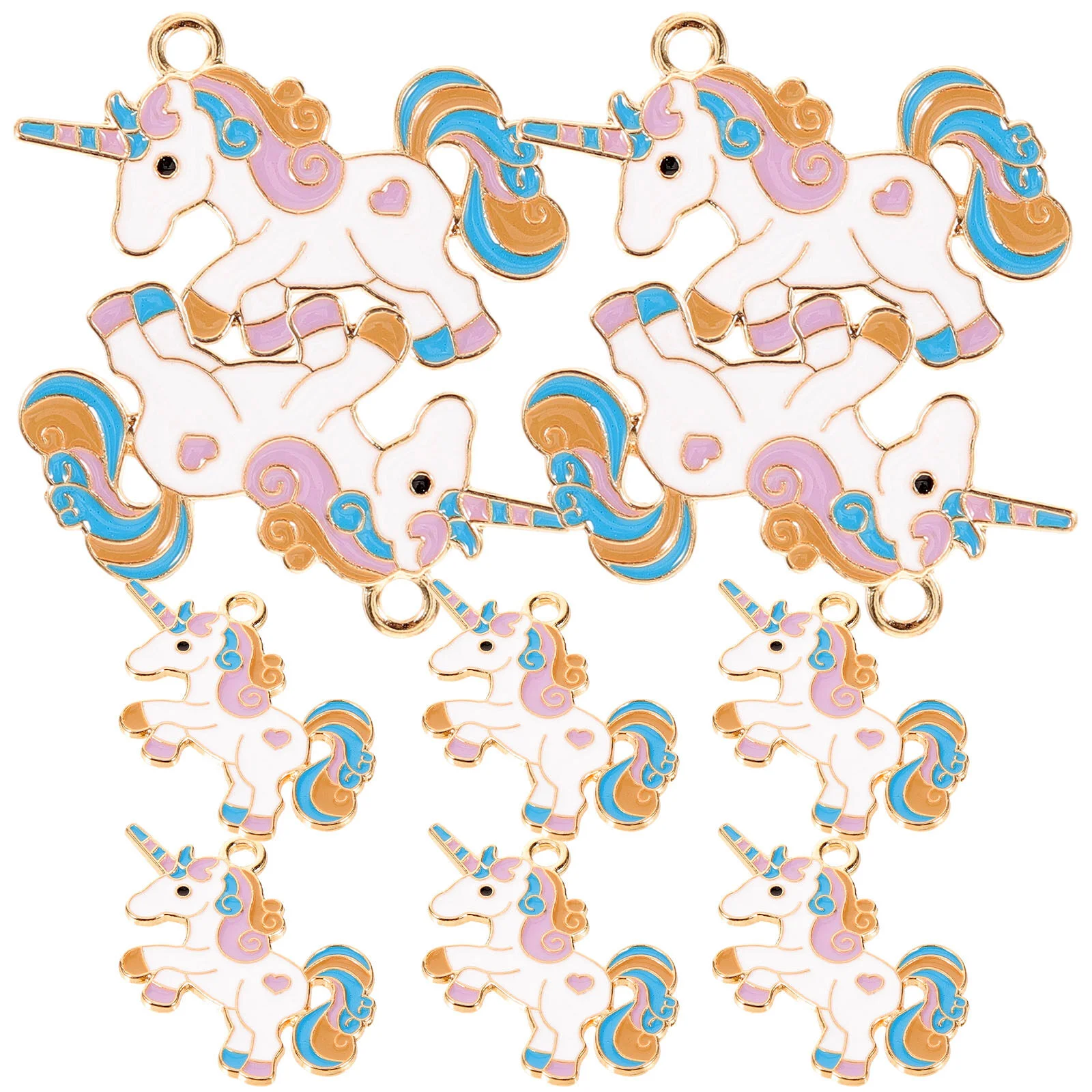 10pcs Jewelry Charms Unicorn Charms DIY Jewelry Making Accessories Metal Keychain Charms