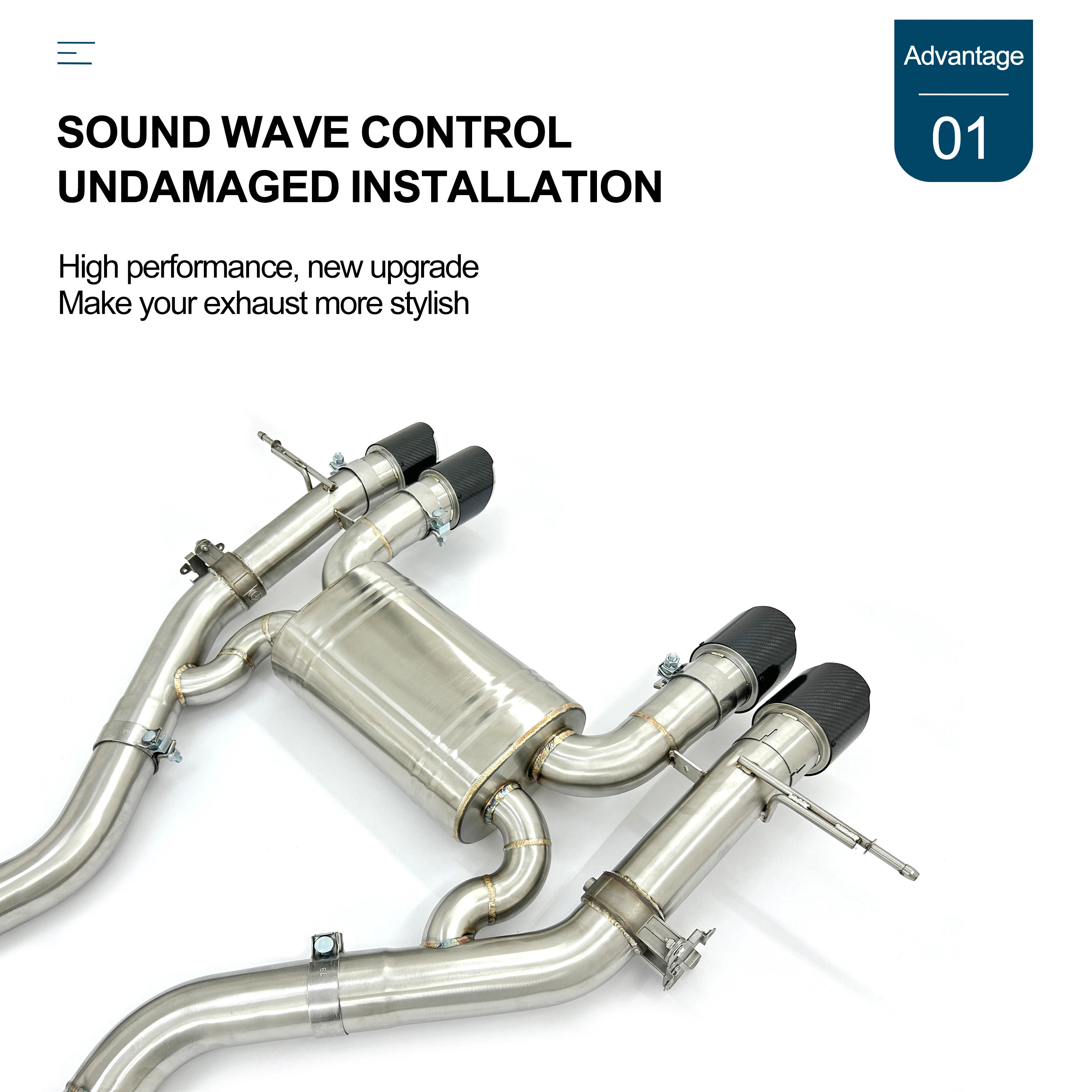 Выхлопная труба с клапаном CBNT средняя равной длины глушителем клапана для