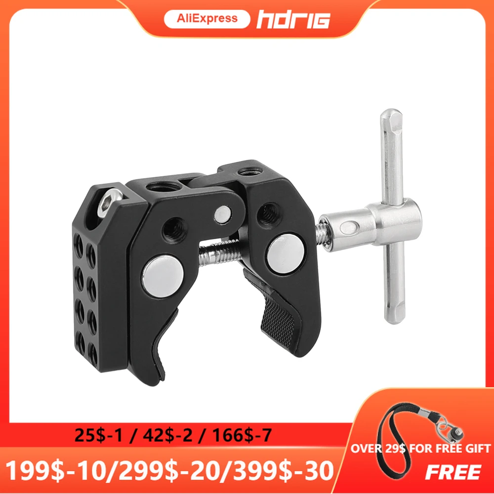 

Супер-зажим для камеры HDRiG, плоскогубцы, зажим с несколькими отверстиями, Монтажная пластина для DSLR-камеры, студии