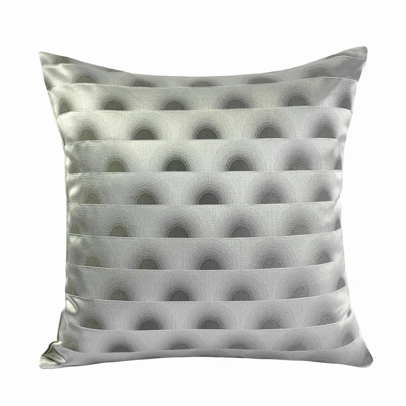 

Hinyeatex Modern Geometric Pillows Orange Gray Jacquard Woven Cushion Cover Square Decorative Case 45 x 45 cm Sell by pc