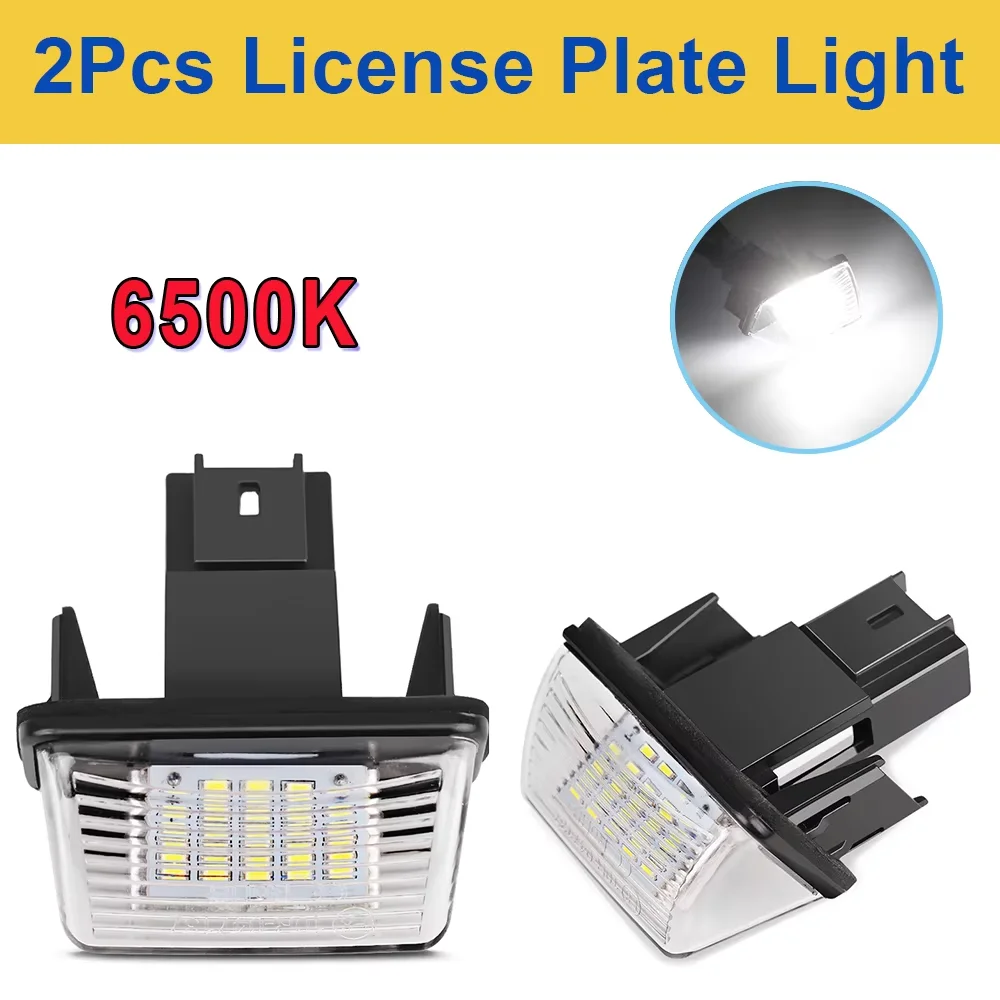 Фото Светодиодная подсветка номерного знака для Citroen C3 C4 C5 BERLINGO Saxo Xsara Picasso, для Peugeot 206 207 306 307 308 406 5008 №1