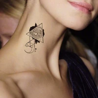 lovely small moon planet temporary tattoos cool rose body art neck arm tatto paper for adult kids fake waterpoof tatoo sticker