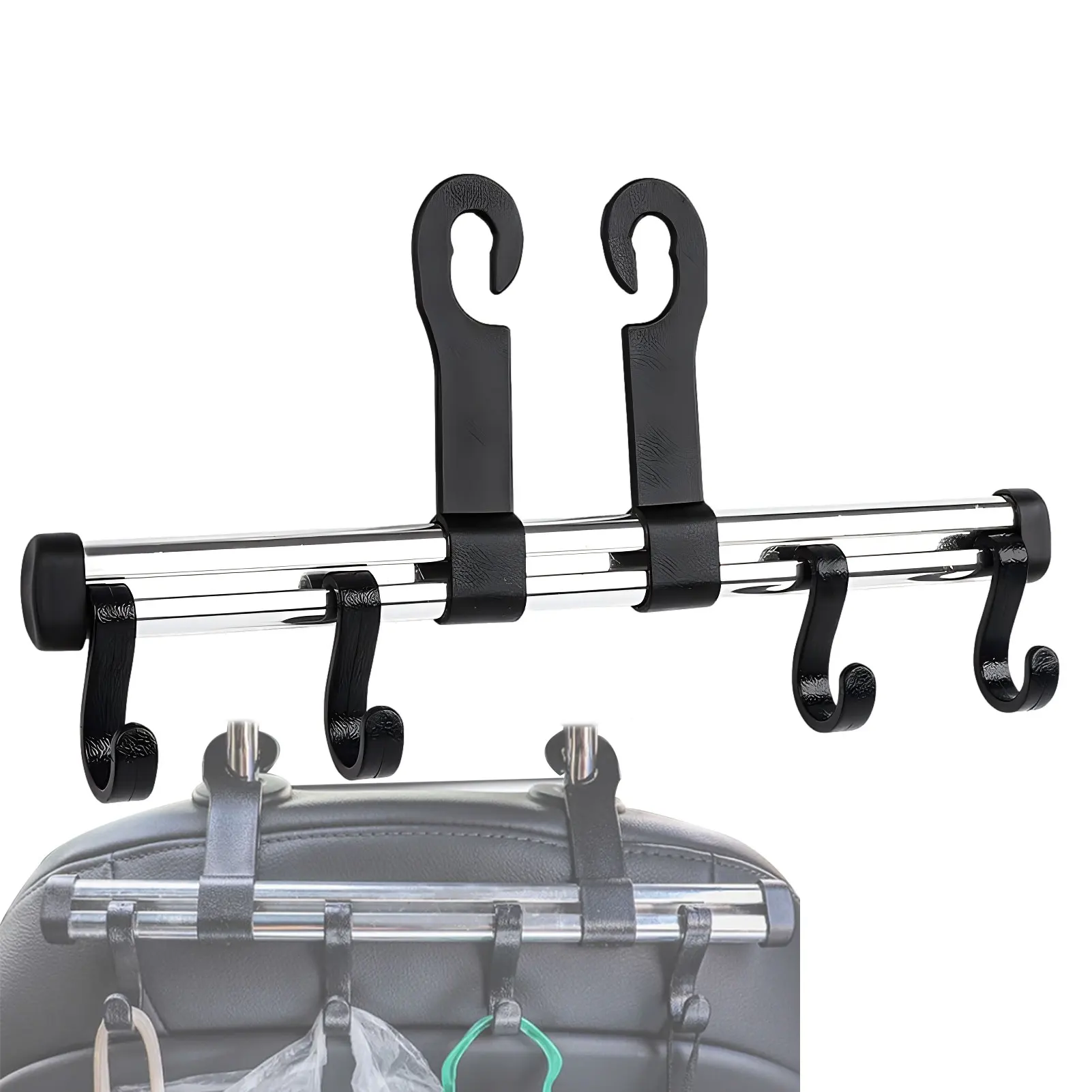 

Универсальные автомобильные зажимы с крючками, органайзер на подголовник переднего сиденья, автомобильные аксессуары для хранения в салон...