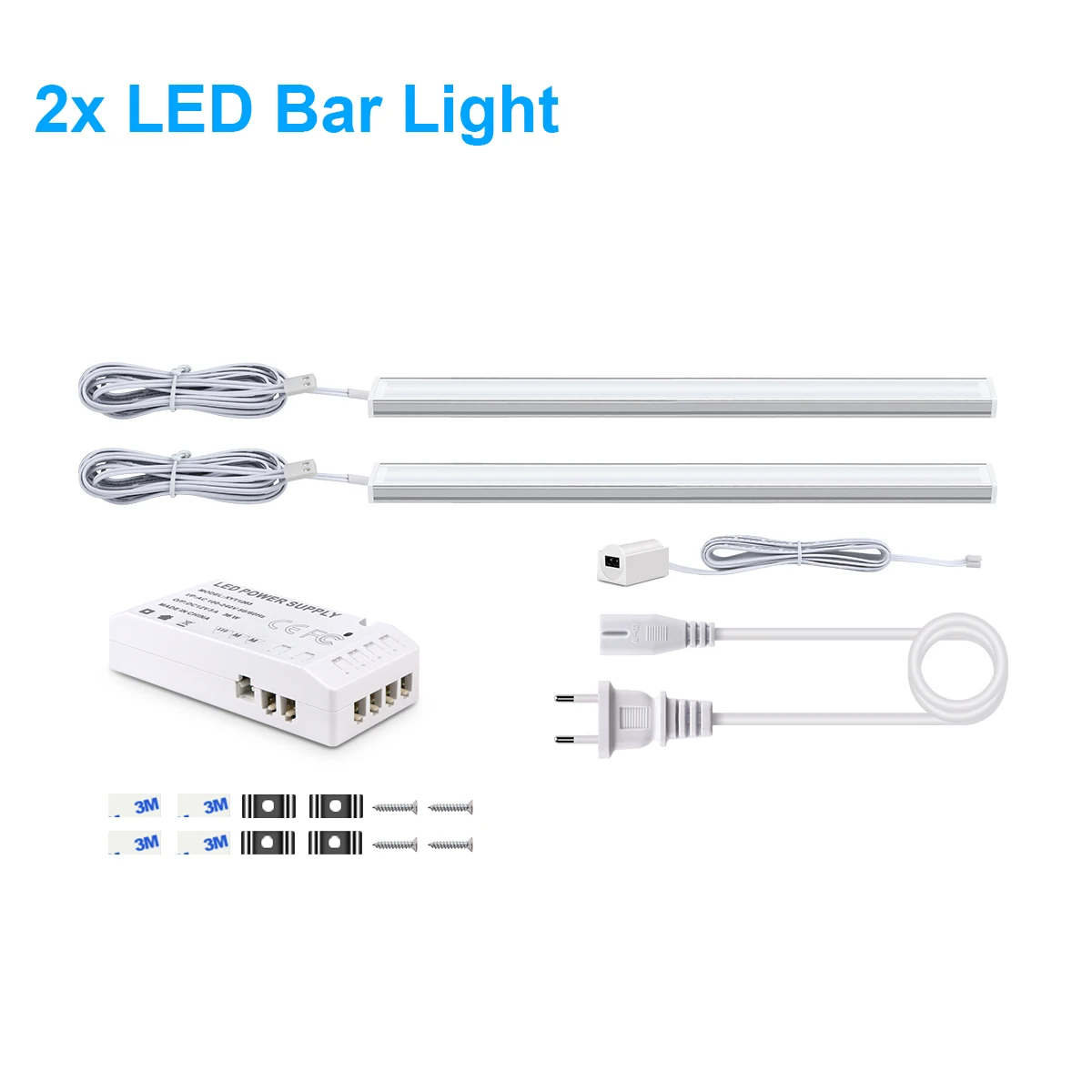 

LED лампа для шкафа Rybakov 30см/40см/50см белый/теплый белый