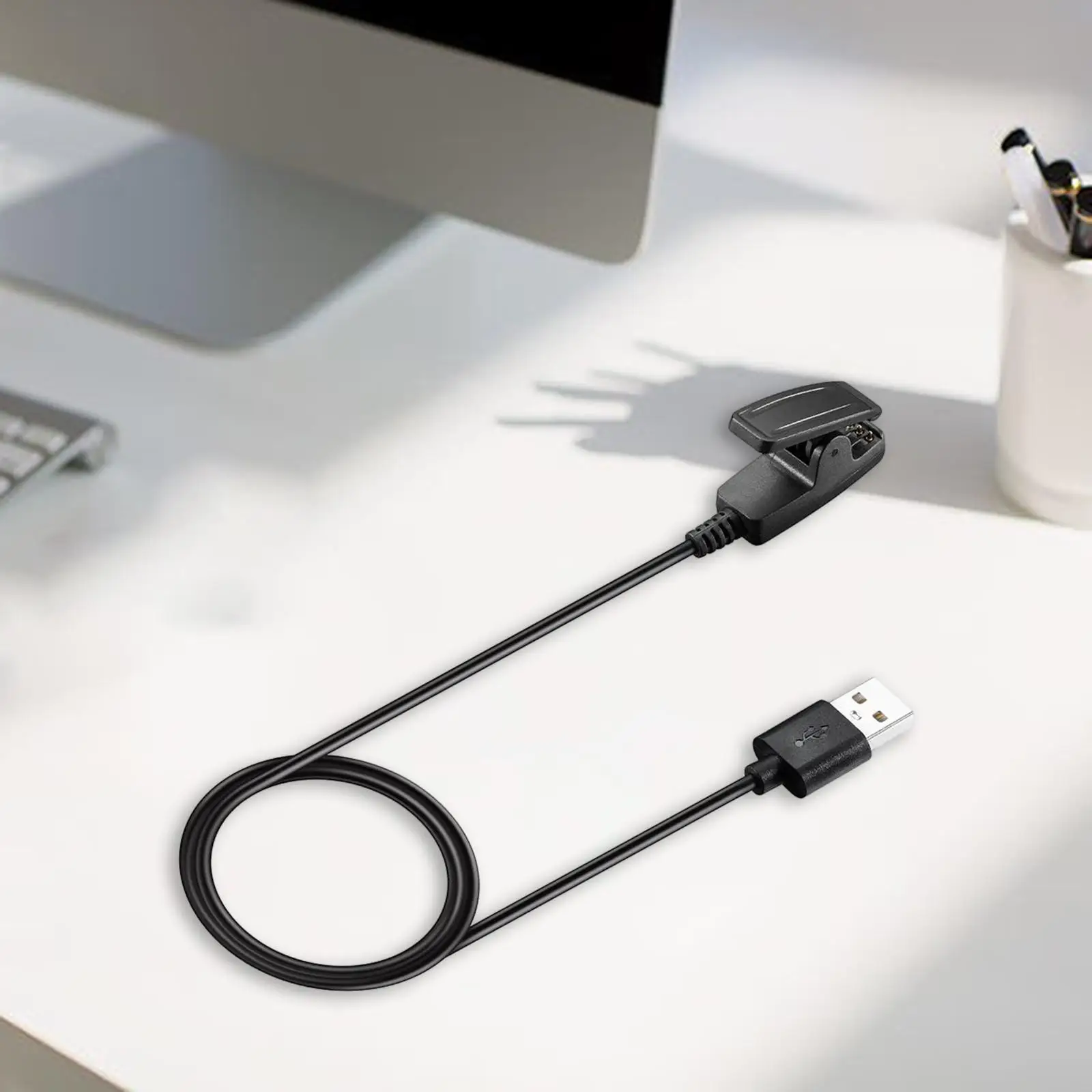 Черный USB-кабель для зарядки, 1 м, подставка-держатель для зарядного устройства для Garmin Forerunner35 735XT 630 ForeAthlete 35J (art.: 3920daa655bf0) - 3920daa655bf0
