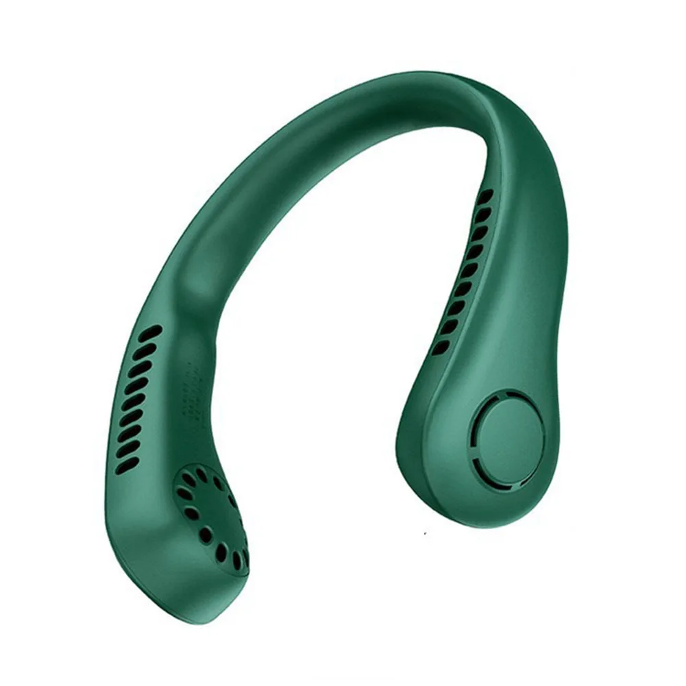 

Portable Hanging Neck Fan 3000mAh USB Rechargeable Bladeless Mute Sports Fans Summer Outdoor Air Cooling Wearable Neckband Fan