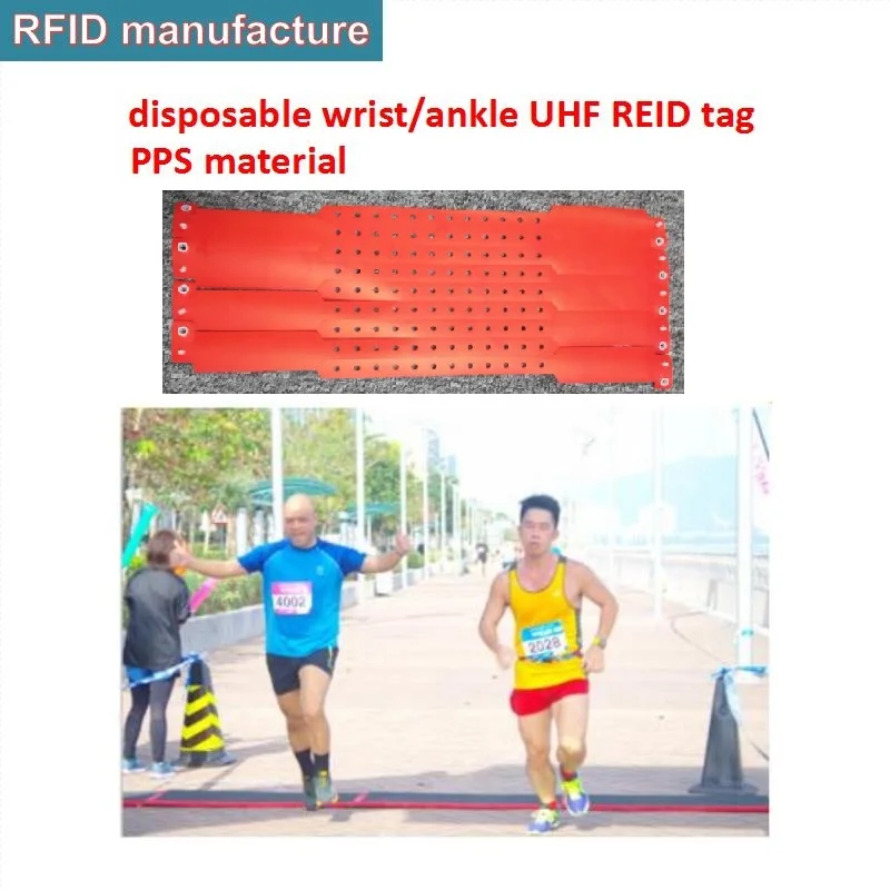Uhf rfid alien h3 chip pps модный одноразовый браслет со скидкой для больницы медицинский с