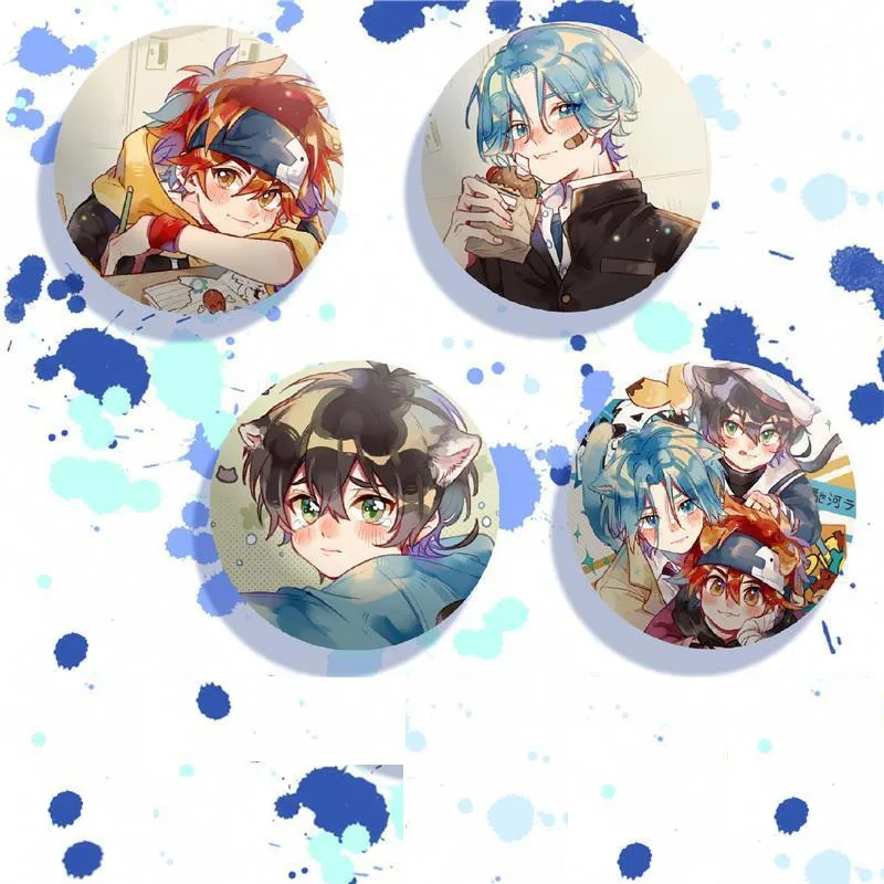 

Женская Брошь в виде знака бесконечности SK8, значки-значки Langa Hasegawa, круглые аниме Reki, модная искусственная брошь для сумки, милая модная брош...