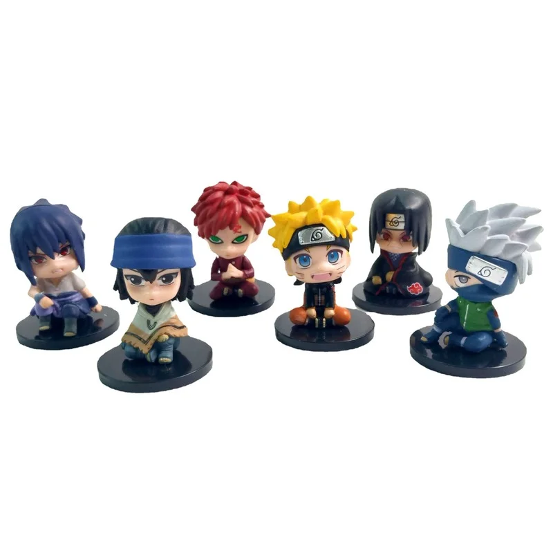 

Anime Figure Uzumaki Naruto Hatake Kakashi Uchiha Sasuke Gaara Toy Car Decoration Model Gift