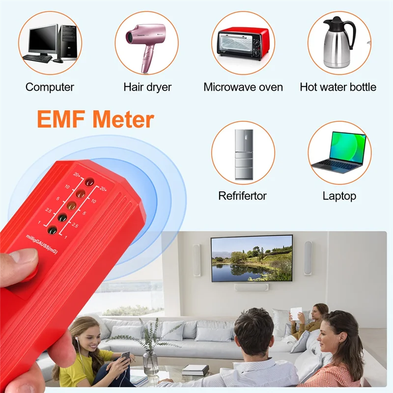Измеритель EMF считыватель детектор электромагнитного поля радиации на