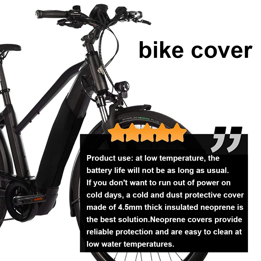 

Electric Bike Battery Cover Removable Weatherproof Dust Wrap Sleeve Guard Padded Sticky Safe Protector Outside Winter
