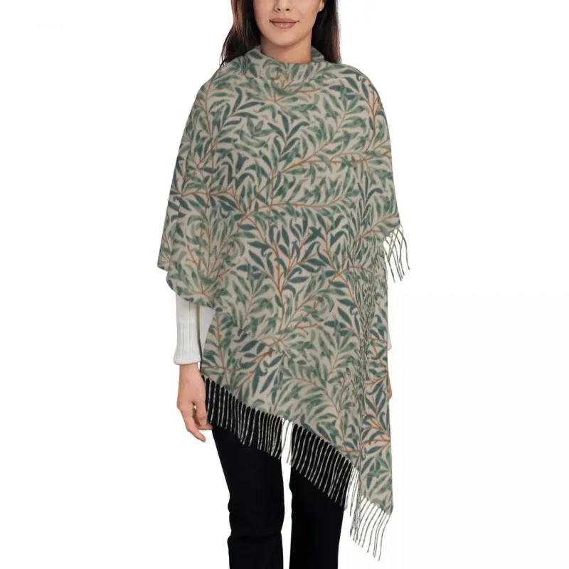 

Customized Printed William Morris Vintage Willow Bough Scarf Women Men Winter Warm Scarves Floral Textile Pattern Shawl Wrap