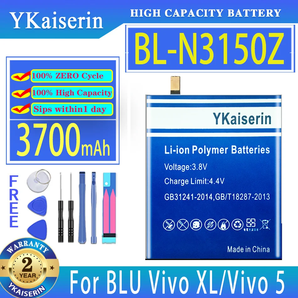 Аккумуляторная батарея ykaisin BL-N3150Z 3700 мАч для Vivo5 V0050UU V0090UU V0090E для Gionee BLU Vivo XL/ДЛЯ Vivo 5 5R