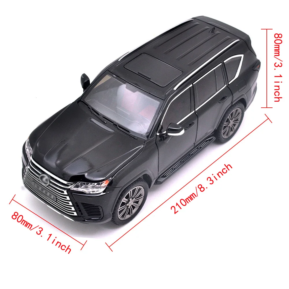 1/32 подходит для Lexus LX600 модель автомобиля из литого металлического сплава со