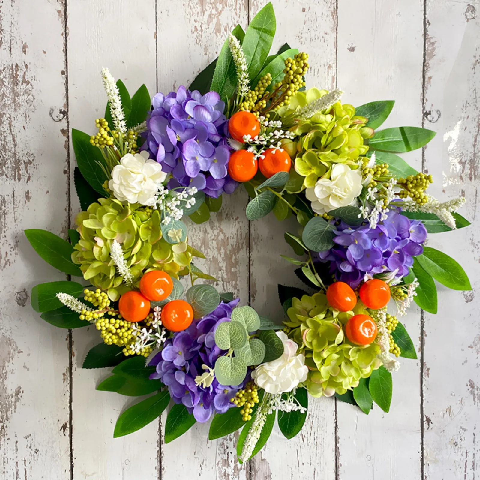 

Fall Wreaths Hydrangea Small Orange Simulation Garland Autumn Door Wreath Thanksgiving Harvest Festival Home Decoration