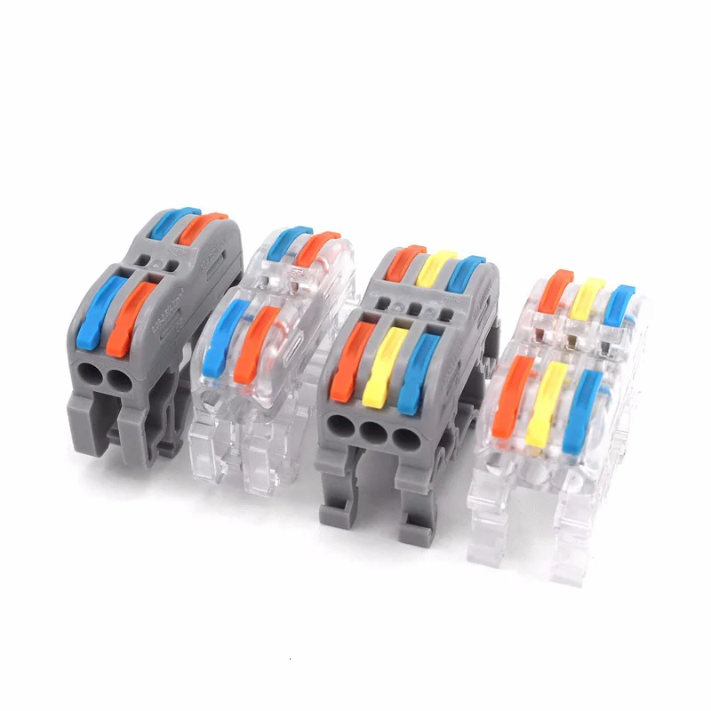 

Wire Connector 211 Fast Universal Compact Din Rail Electric Cable LED Light Lamp Conector Wiring Conductor Terminal Block