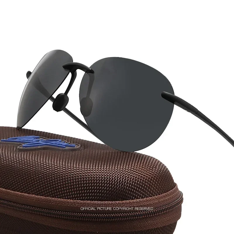 Очки солнцезащитные поляризационные унисекс без оправы