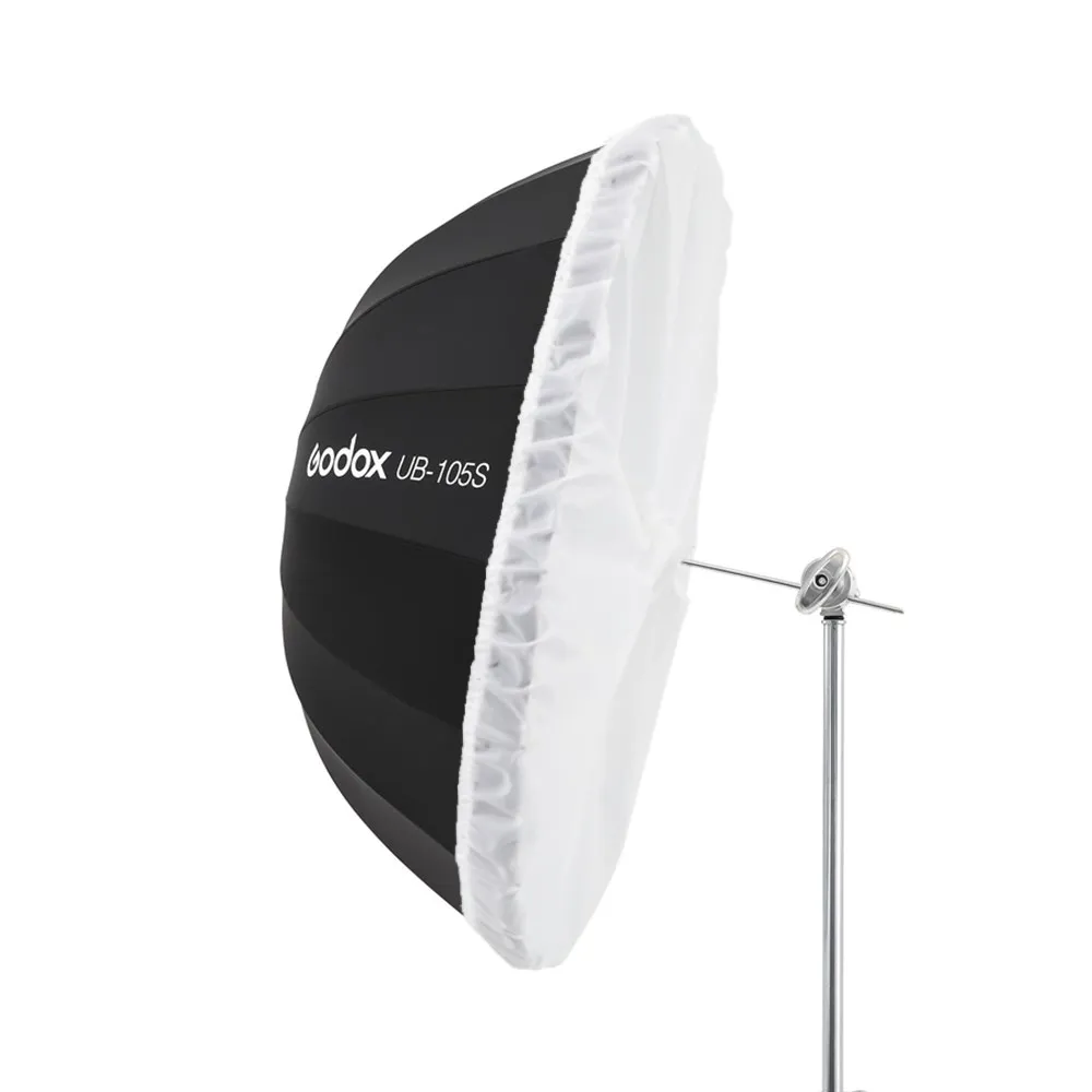 

Godox UB-105S 41 inch 105cm Parabolic Black Reflective Umbrella Studio Light Umbrella with Black Silver Diffuser Cover Cloth