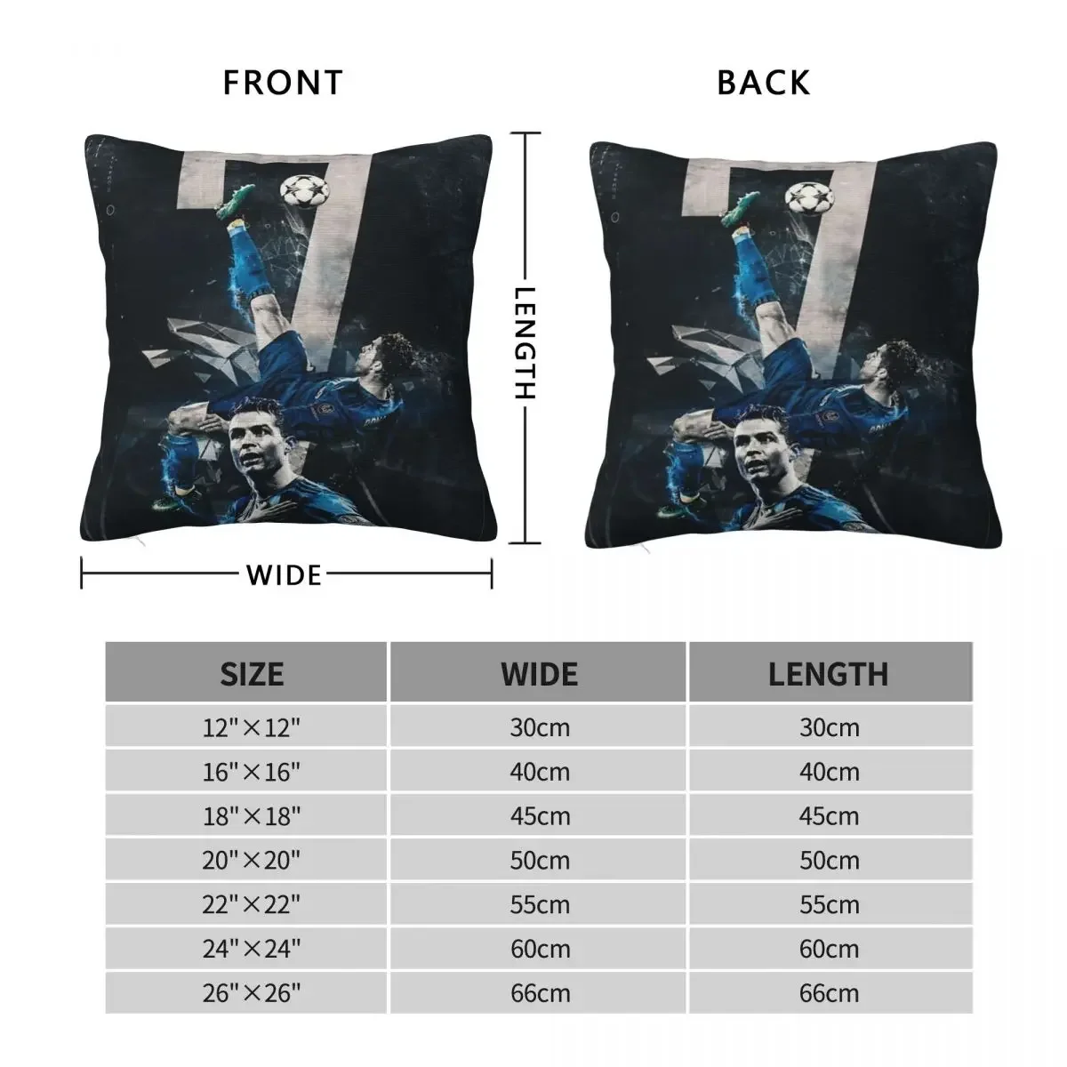 GoldBLi Decor CR7 Ronaldinho футбольный чехол для подушки с двусторонним принтом