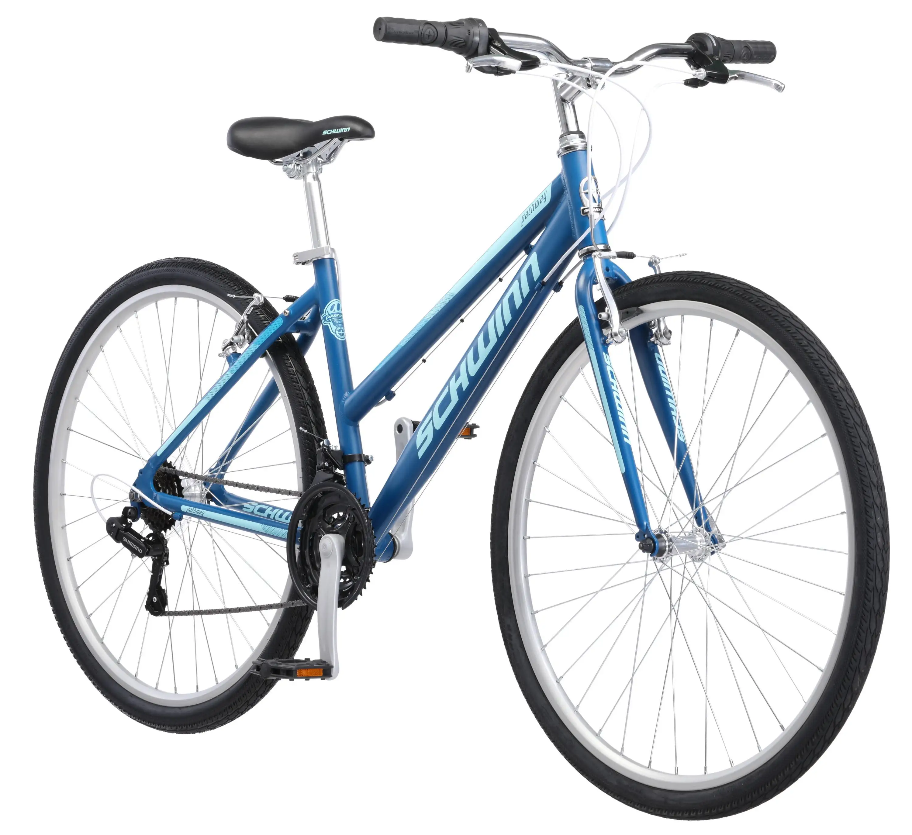 

Pathway Multi-Use Bike, 700c wheels, 18 speeds, womens frame, blue, 28 inch wheel size, hybrid