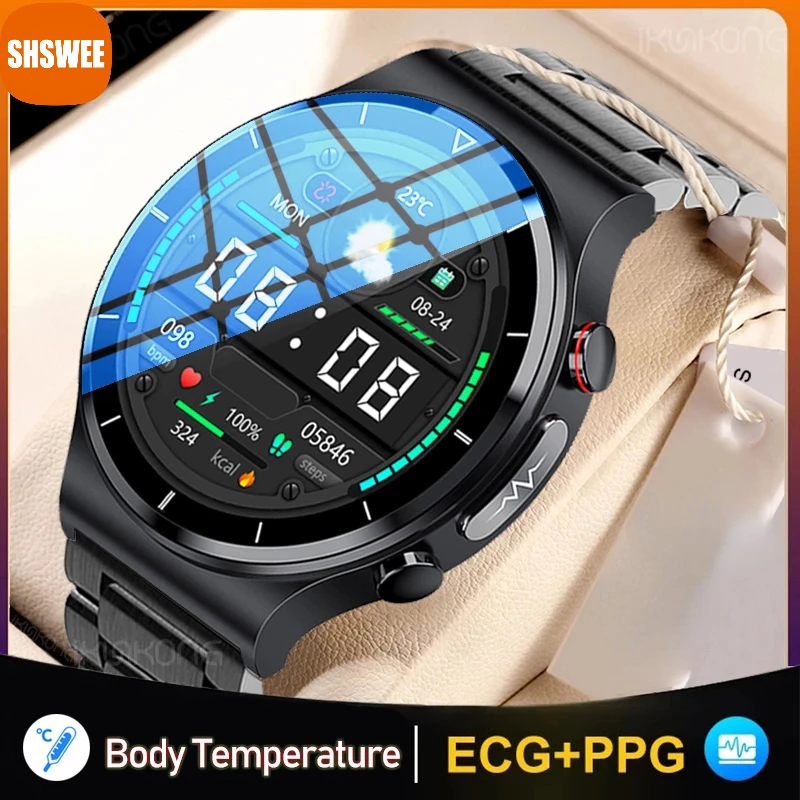 

For Samsung Apple Xiaomi Huawei ECG+PPG Smart Watch Men Blood Pressure Heart Rate IP68 Waterproof Fitness Tracker Smartwatch