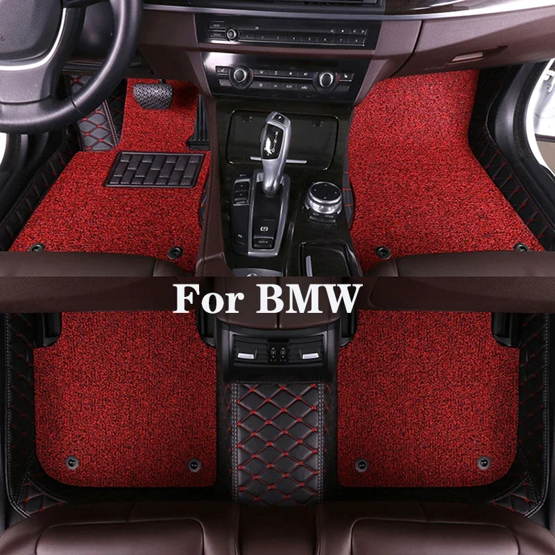

Высококачественный индивидуальный двухслойный съемный автомобильный напольный коврик с алмазным рисунком для BMW 1 серии E81 E88 F20 F21 трансформер M135i
