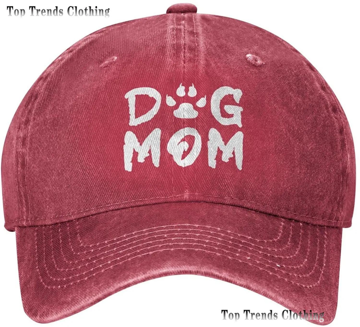 

Женская шапка Dog Mom модная Регулируемая хлопковая джинсовая бейсболка