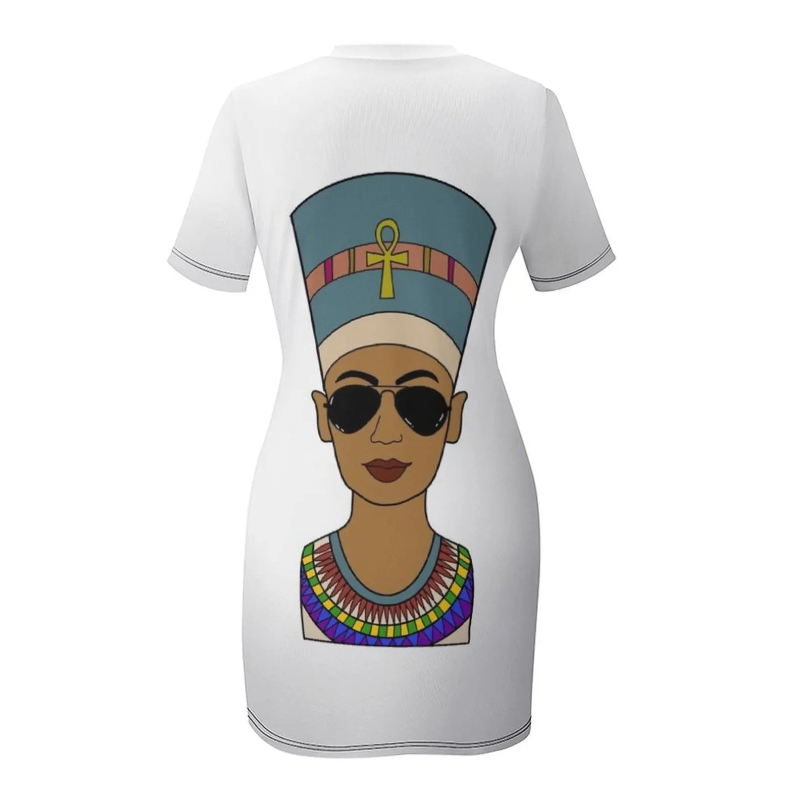 Женское летнее платье с коротким рукавом в стиле египетской королевы
