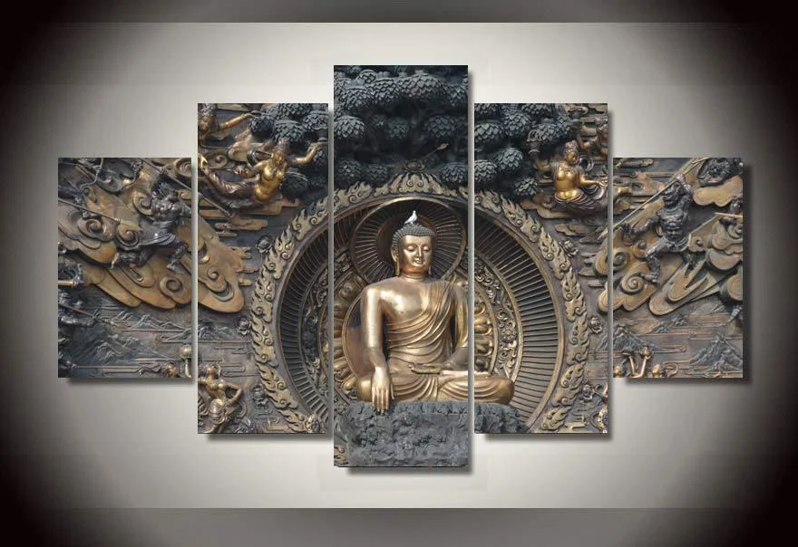 

5pc AB Drill Square round 5D DIY Diamond Painting Buddha statue Diamond Mosaic Cross Stitch Kit pour glue Christmas Decor Gift