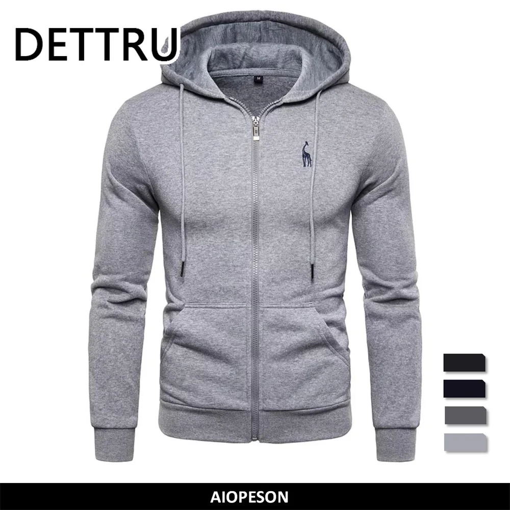 

Новинка, мужские толстовки с капюшоном на осень и зиму, однотонные толстовки из флиса, Толстые мужские толстовки на молнии