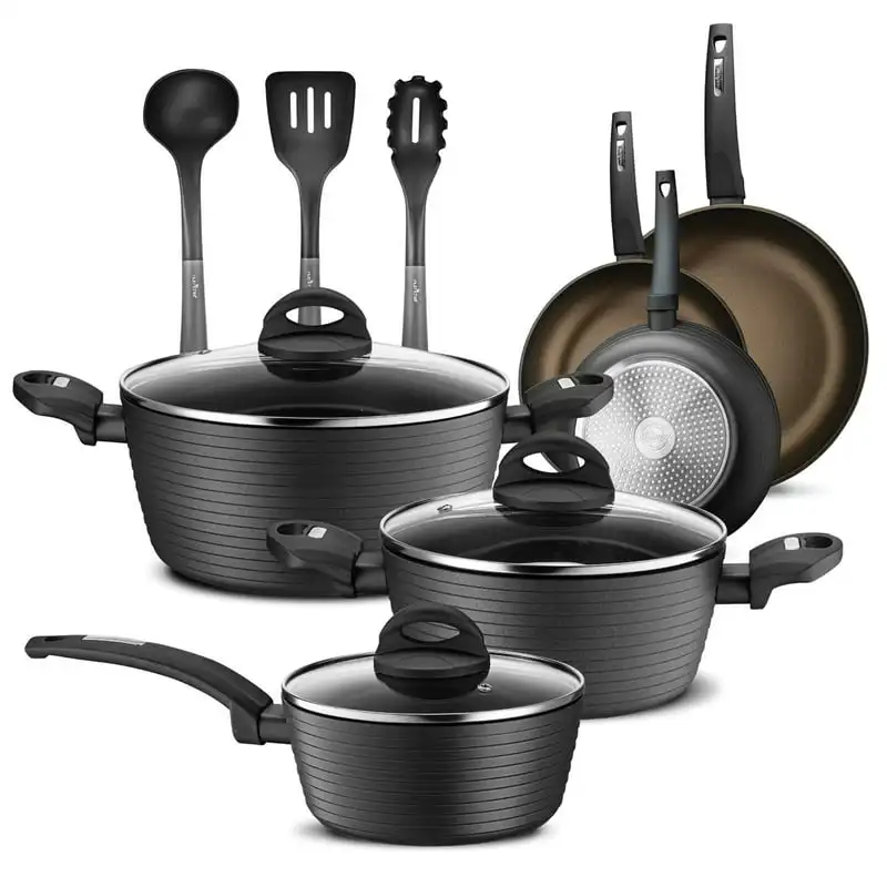 

NCCW12S 12-Piece Nonstick Kitchen Cookware Set Kitchen Cooking Accessories