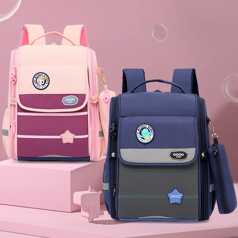 New Girl Boy Backpack with Pen Bags Children Unicorn Cute Backpacks for Travel Grade 1-4 Primary School Student Bag Mochila Hot