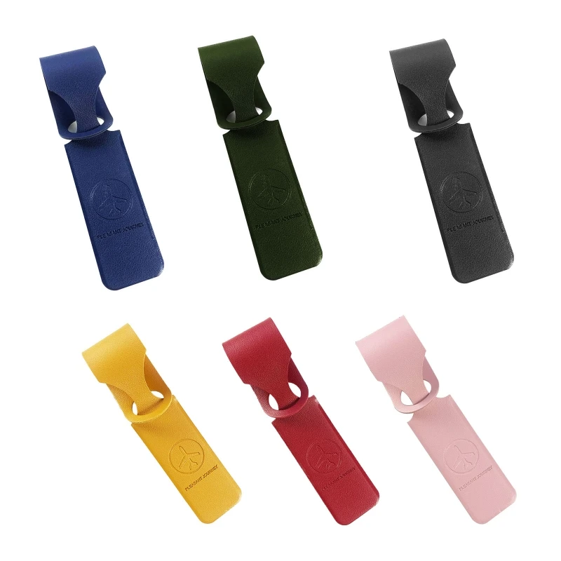 

PU Leather Luggage Tag Travel Suitcase Name Address ID Baggage Label Holder