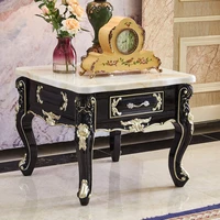 european style with drawer edge solid wood marble corner carved square in living room telephone number