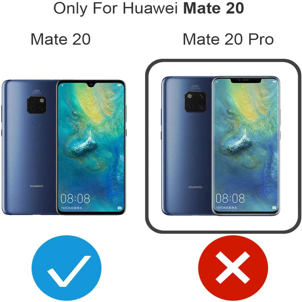 Фото 2/4 шт. HD закаленное стекло для Huawei Mate 20 Защитная пленка для экрана №5