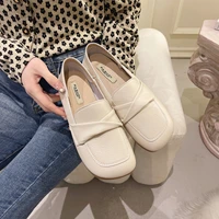 soft shallow mouth elegant square toe moccasin shoes female footwear all match casual sneaker slip on moccasins new comfortable