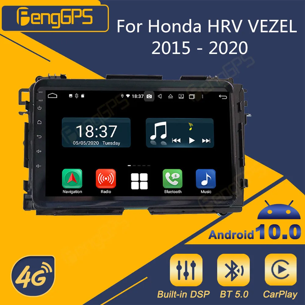 

Автомагнитола для Honda HRV VEZEL 2015 - 2020 Android 2Din стереоприемник Авторадио мультимедийный плеер GPS навигация головное устройство экран