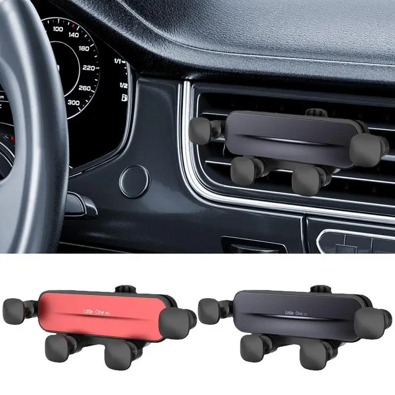 

Upgrade Phone Holder For Car Non Slip Durable Metal Mute Design Air Vent CellPhone Stand For Mobile Phone Protection Car Bracket