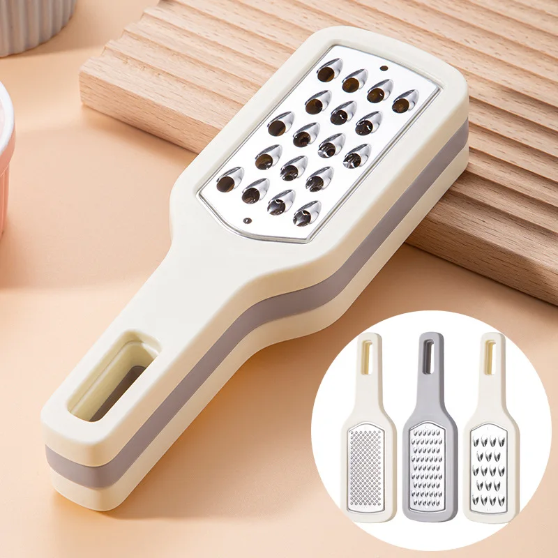 

3 in1 Stainless Steel Handheld Cheese Grater Multi-Purpose Kitchen Food Graters for Cheese Chocolate Butter Fruit Vegetable