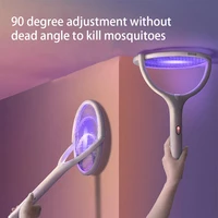 electric mosquito swatter 5 in 1 mosquito killer lamp 3500v usb rechargeable angle adjustable electric bug zapper fly bat