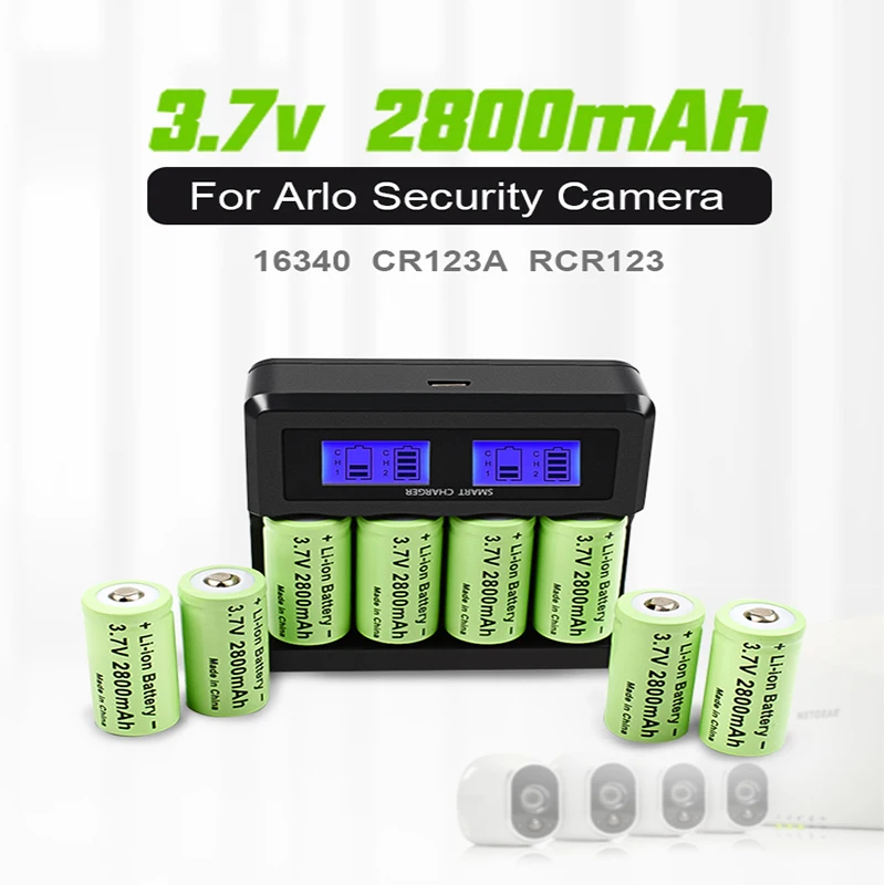 3,7 V Li-Ion 16P 2800mAh перезаряжаемые аккумуляторы 16340 CR123A аккумулятор для фонарика настенное зарядное устройство для путешествий 16340 CR123A батарея