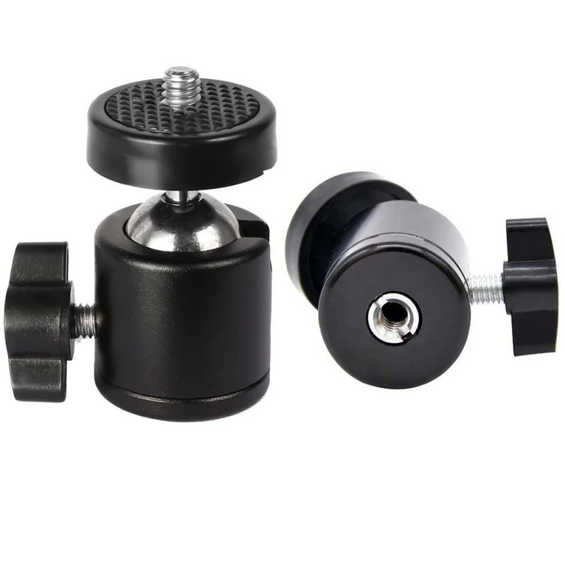 

Universal 360 degrees Tripod Ballhead Ball Head with 1/4" 3/8" M4 Screw Adapter For Digital Camera DSLR Live Stream