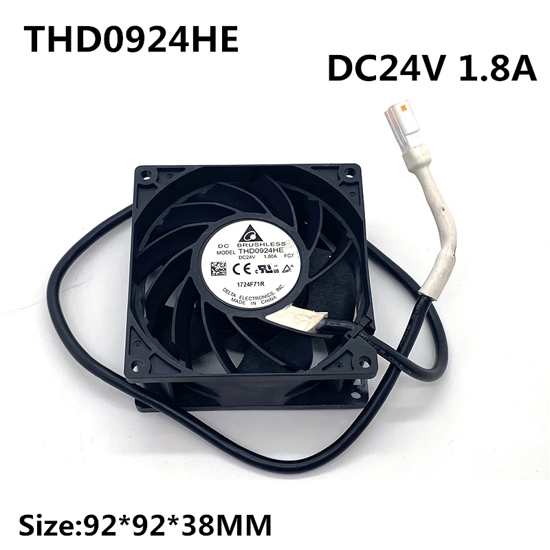Новый оригинальный THD0924HE-FC7 для охлаждающего вентилятора DELTA 24 В 1,80 А 9238 9 см инверторный вентилятор ACS800
