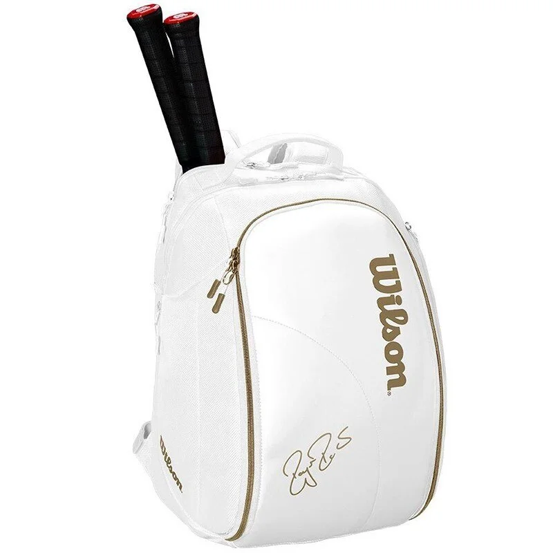 

Elegant Federer DNA Tennis Backpack Multi-function Badminton Package Padded Squash Sports Racket Bag for 2-3 Racquets