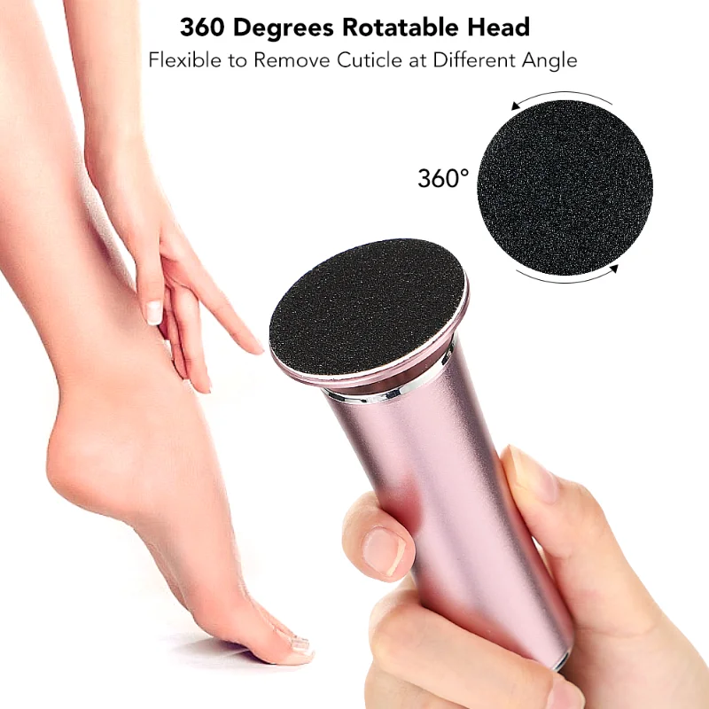 

New Electric Foot File Cuticle Callus Feet Remover Pedicure Machine USB Wireless Pedicure Tools Foot Heel Care With Sandpaper