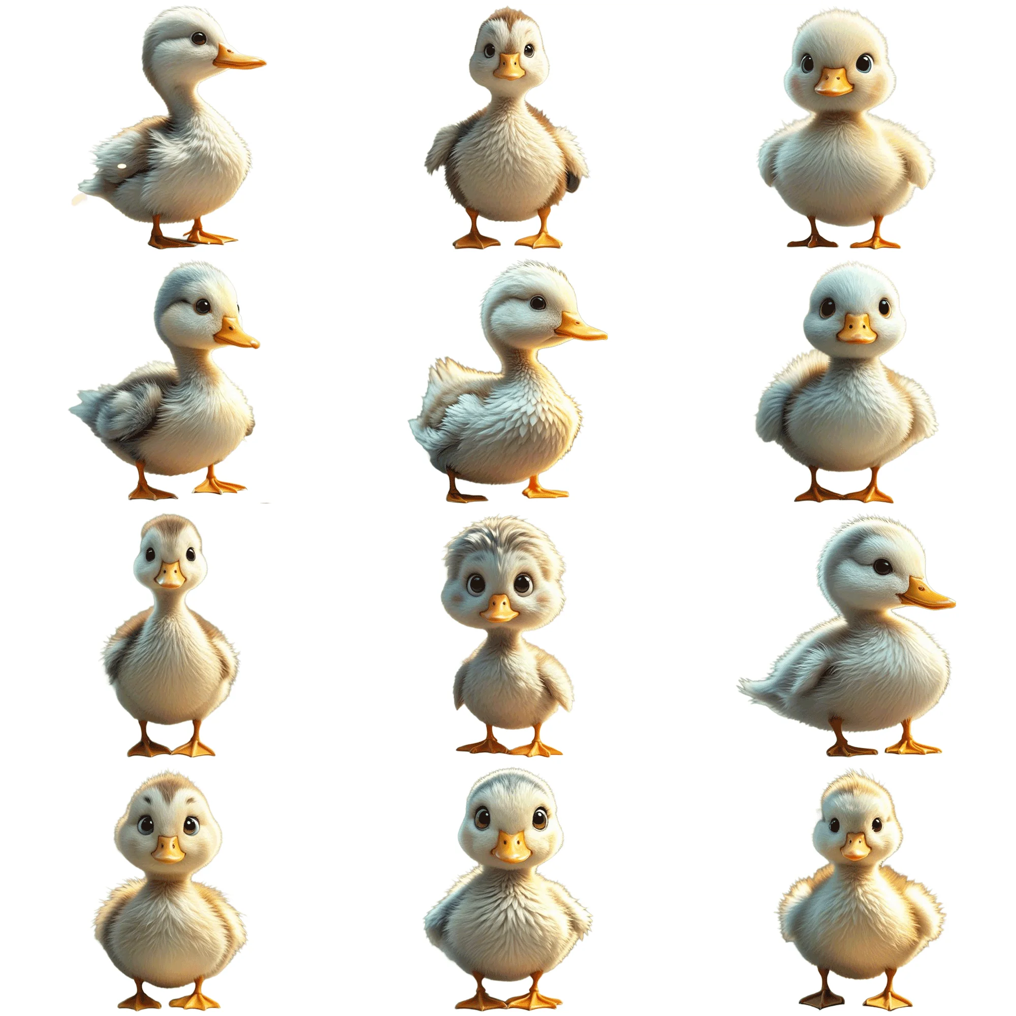 Очаровательные 50 шт. иллюстраций Маленькая утка для скрапбукинга и поделок.