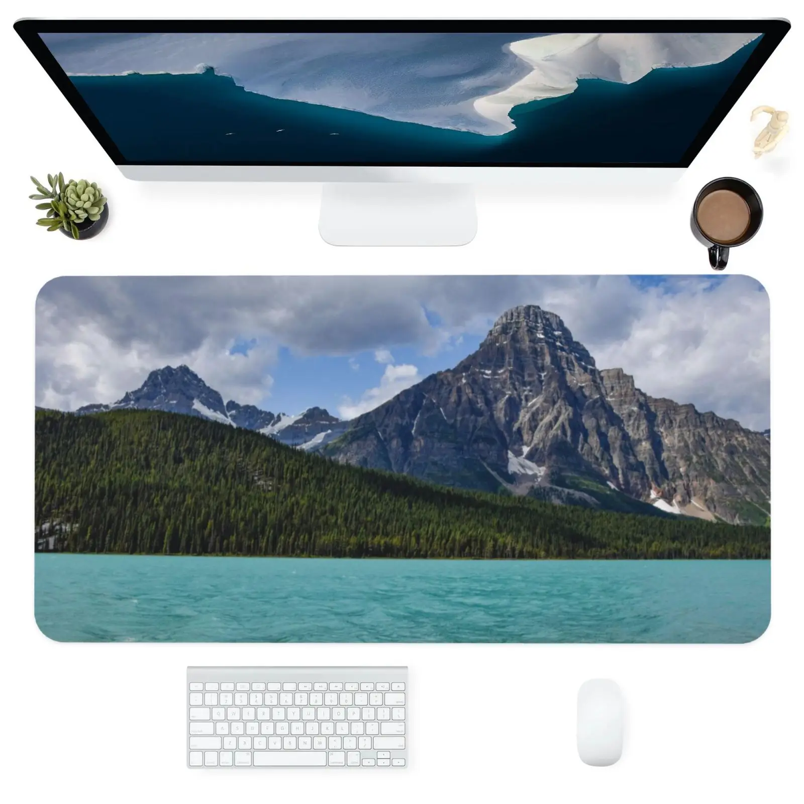 

New Nordic Style Table Mats Fabric Mouse Pad Office Carpet Desk Pad Mouse Mat Landscape Mousepad Rubber Mat for Computer Table