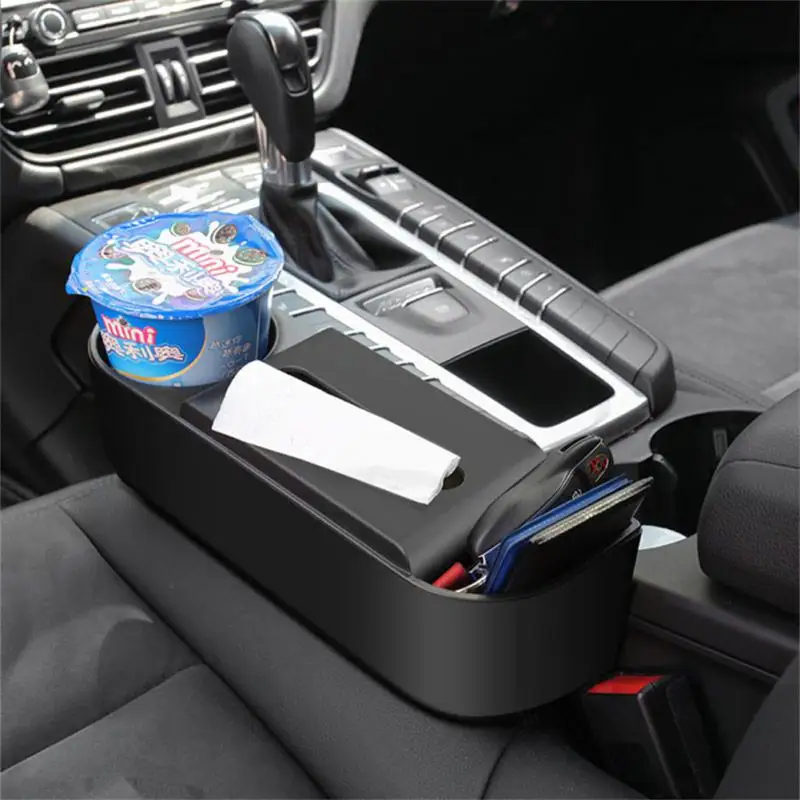 

Car Seat Gap Storage Box, Car Tissue Box, Three-in-one Cup Rack, Car Storage Box, Gap Storage Box Car Interior Accessories