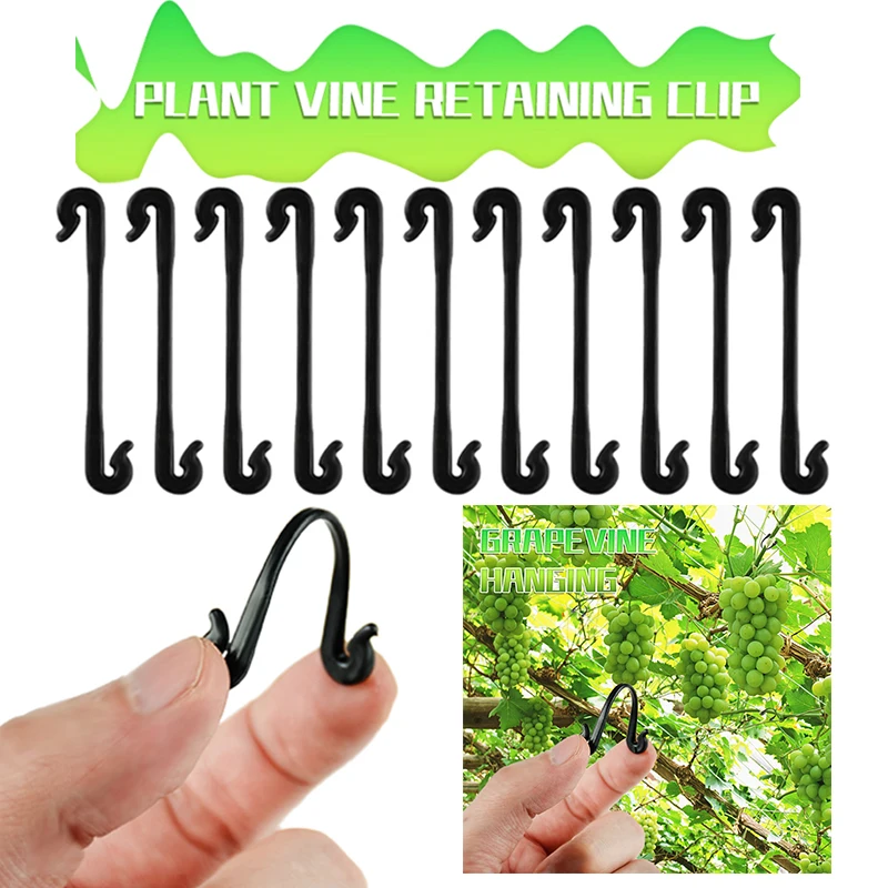 

100PCS Garden Plants Vines Fixed Clips Tied Buckles Lashing Hook for Kiwi Grape Cucumber Tomato Stems Fastener Grafting Gadgets